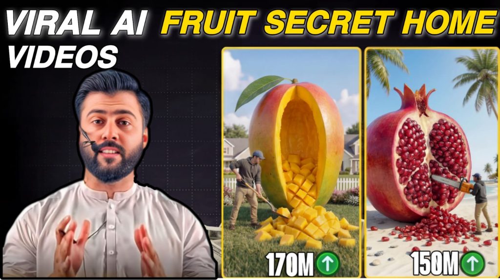 How To Create Viral Giant Fruit Secret Home Videos With AI -Tariq Pathan